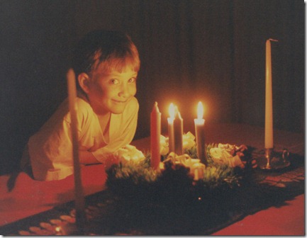 Boy with Advent wreath